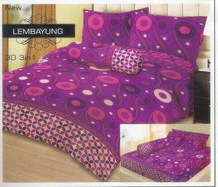 SPREI LADY ROSE LEMBAYUNG No.2 QUEEN 160 SEPRAI BATIK KAWUNG UNGU TUA Exclusive