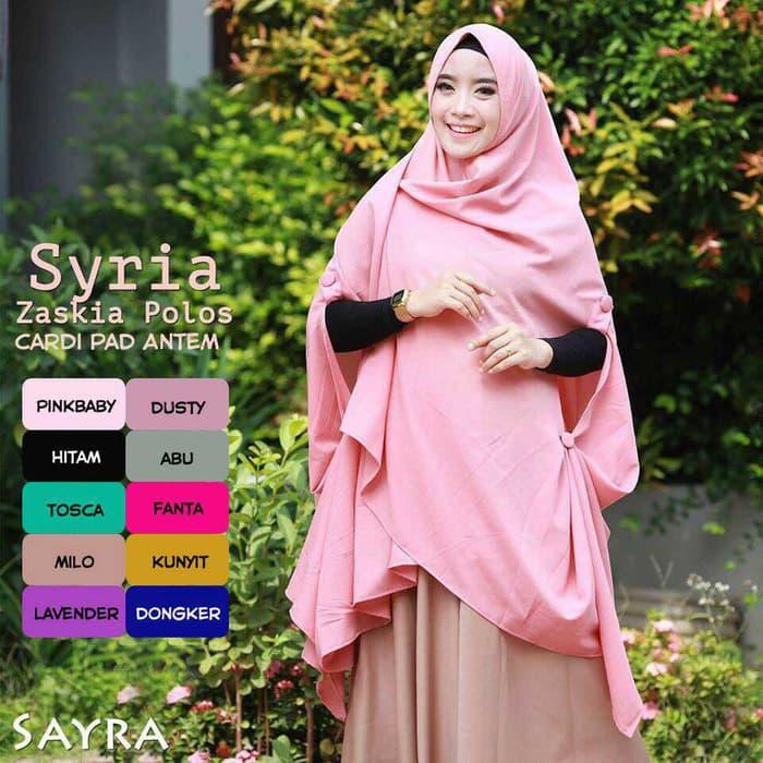 syria zaskia polos cardi pad antem hijab jilbab kerudung khimar A0567