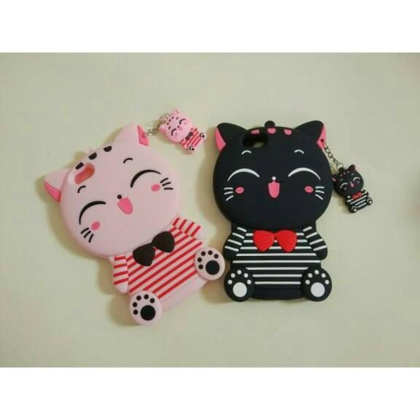 Case iPhone 7 7s 7g Casing Murah Soft Silikon 3D Cat Boneka Kucing/Hitam
