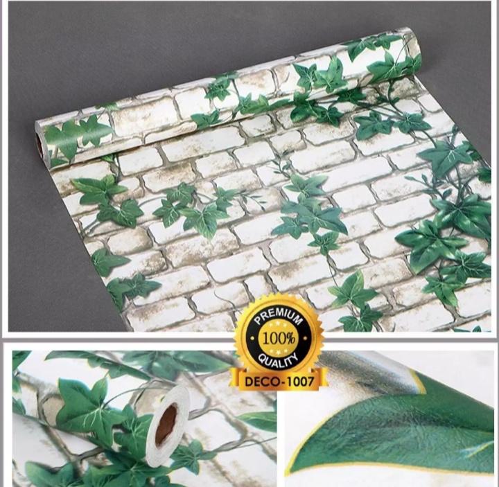 aZ - Promo...!! Wallpaper Sticker Dinding 45cm x 10m Motif Bata Alam