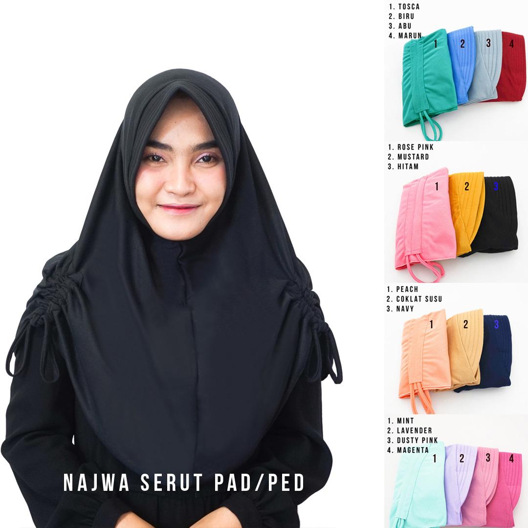 Kerudung Instan Hijab Talita Ped Serut - Kerudung Jilbab Instan Pad Hijab Instan Khimar