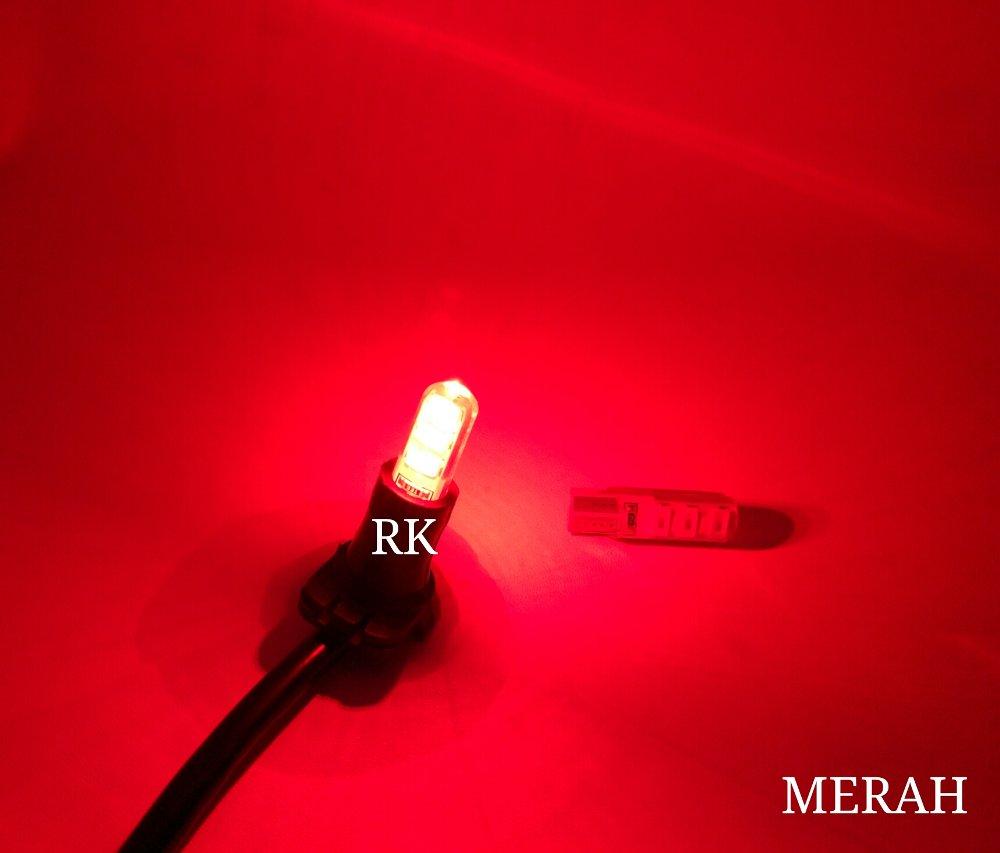 LAMPU MERAH SENJA LED T10 | SENJA KECIL T10 MERAH LUMINOS di lapak RK MOTOR CILEDUG ekranoplane