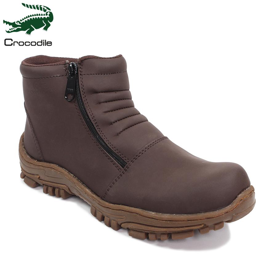 sepatu boots crocodile stuts coklat safety proyek lapangan hiking touring tracking kerja proyek formal