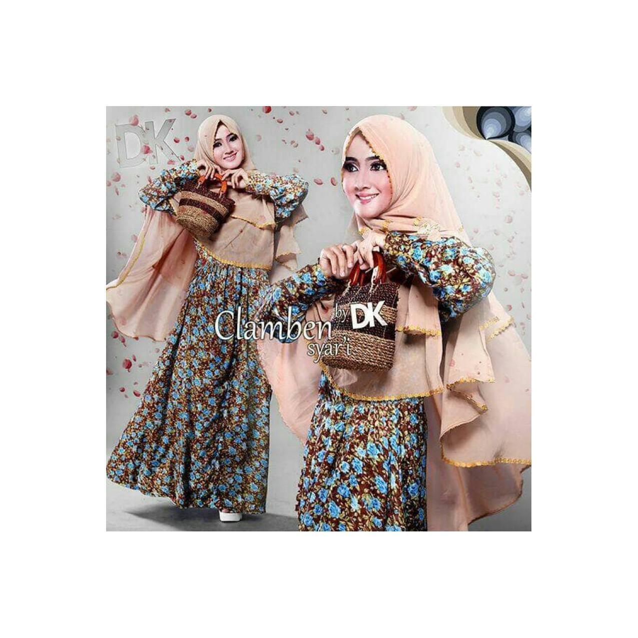 Gamis silk jacguard khimar tumpuk renda cantik premium
