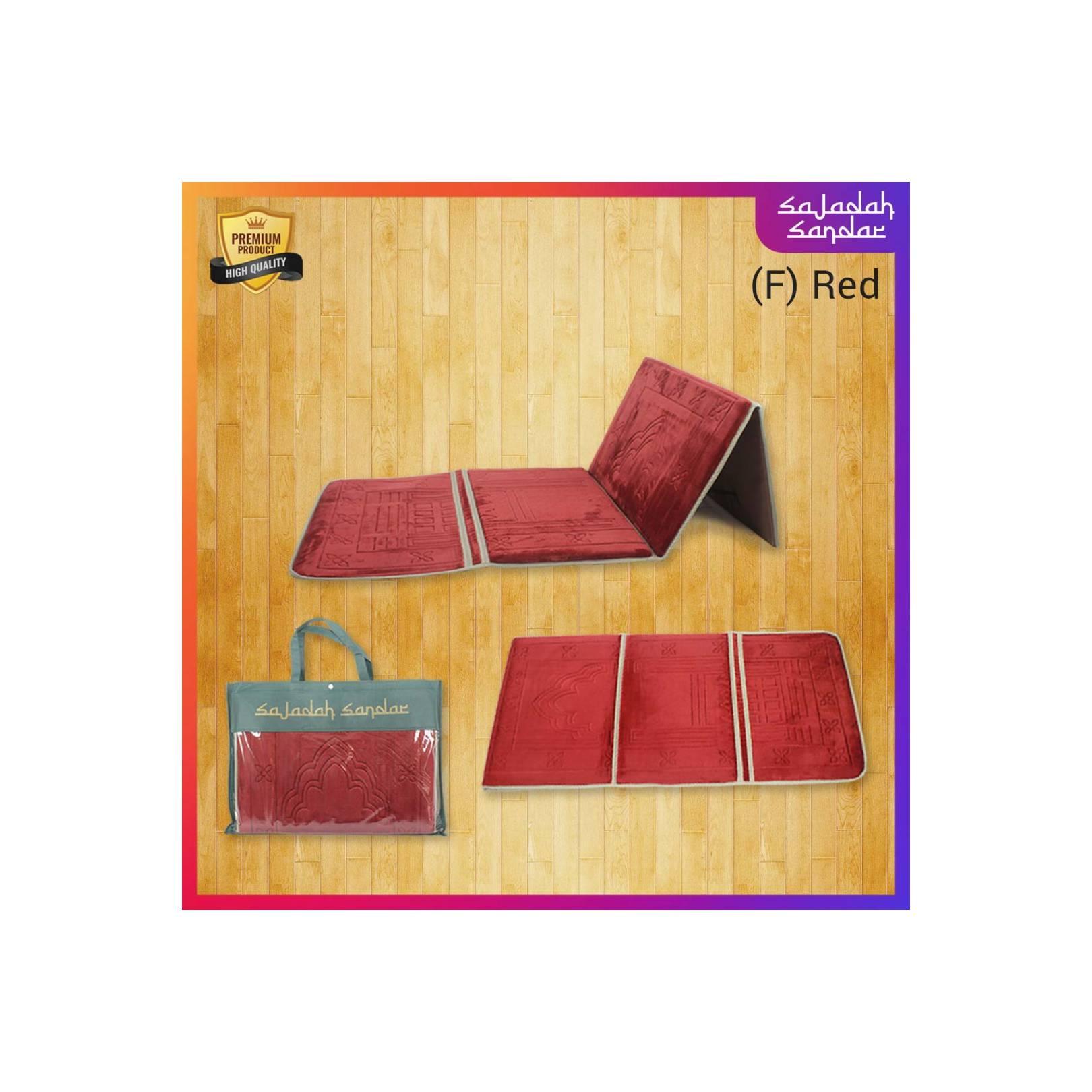 Sajadah / Sajadah Sandar / Sajadah Merah / Sajadah Praktis - Merah