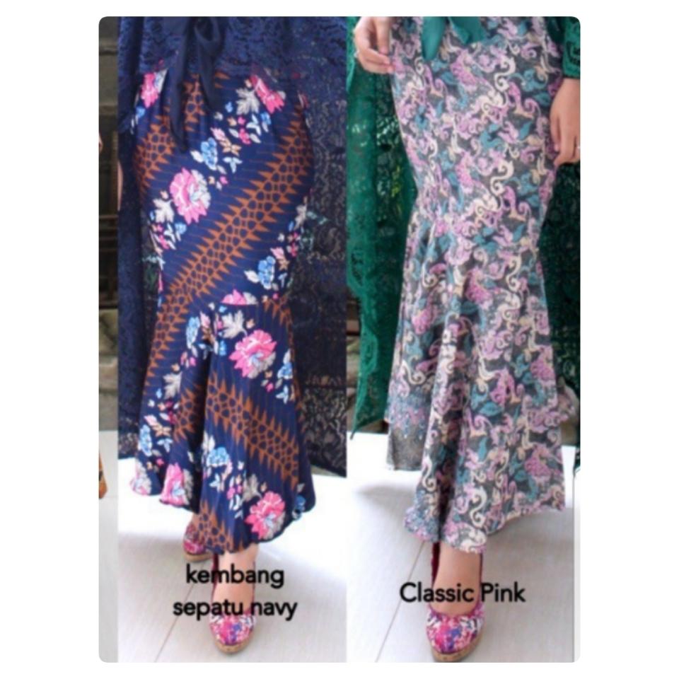 ROK DUYUNG - ROK BATIK LONCENG - ROK BATIK MERMAID - ROK BAWAHAN KEBAYA CLASIC PINK