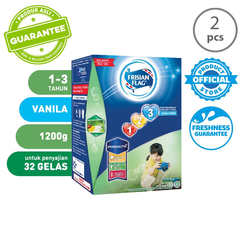 Frisian Flag Jelajah 1-3 Susu Pertumbuhan - Vanila - 1200 gr - Bundle isi 2