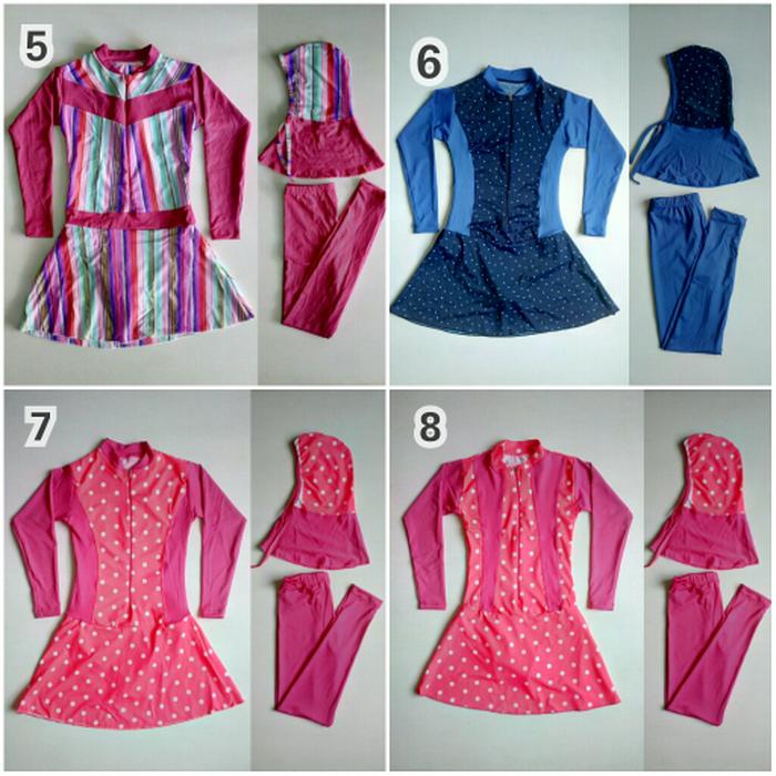 BEST SELLER!!! Baju Renang Muslimah anak SD Motif Cantik - vvED1r