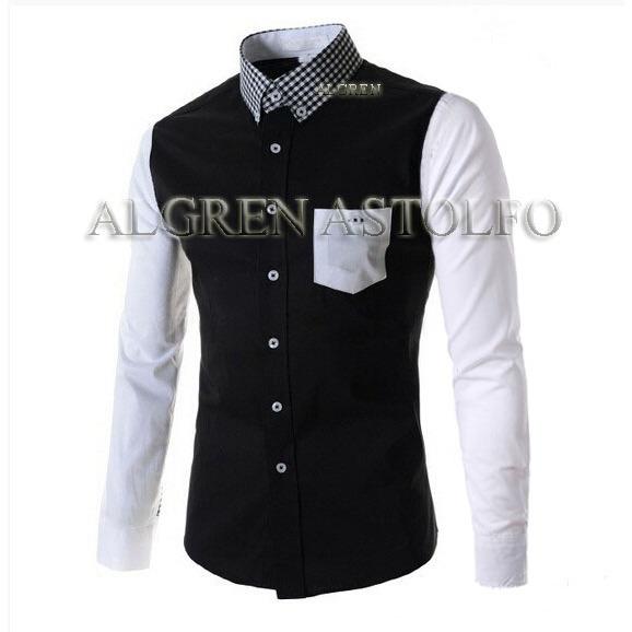 Algren Baju Hem Kemeja Pria Astolfo lengan panjang - Hitam / Regular fit / Casual / Polos / Kerja / Kantor / Katun / Kem Tangan Panjang Cowo / Atasan Cowok / Pakaian Laki laki Dewasa