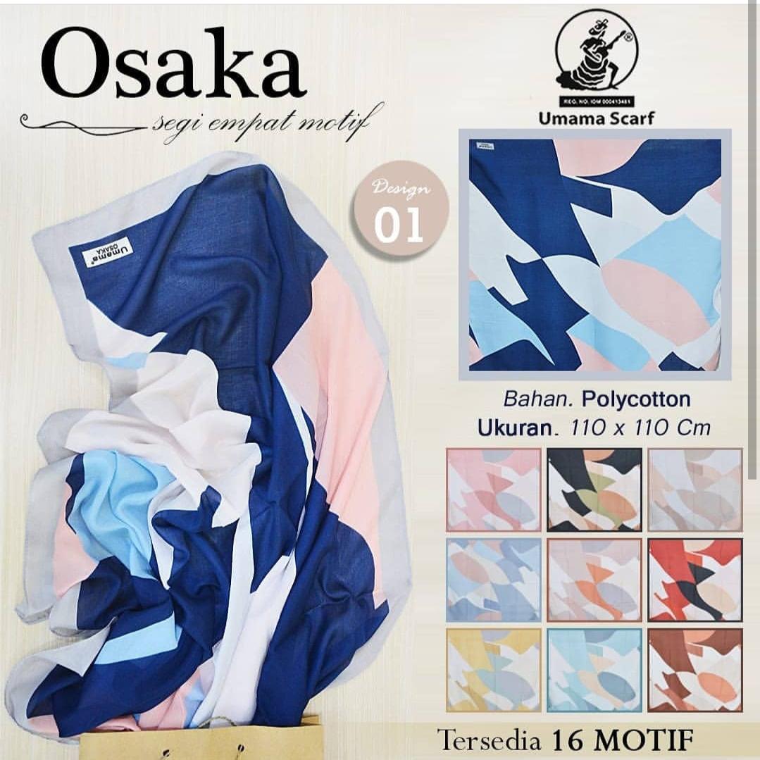 Hijab Segi Empat Motif Abstrak Umama scraf / Jilbab Segi Empat Motif / Kerudung Segi Empat Motif /Hijab Segi Empat Umama scarf osaka