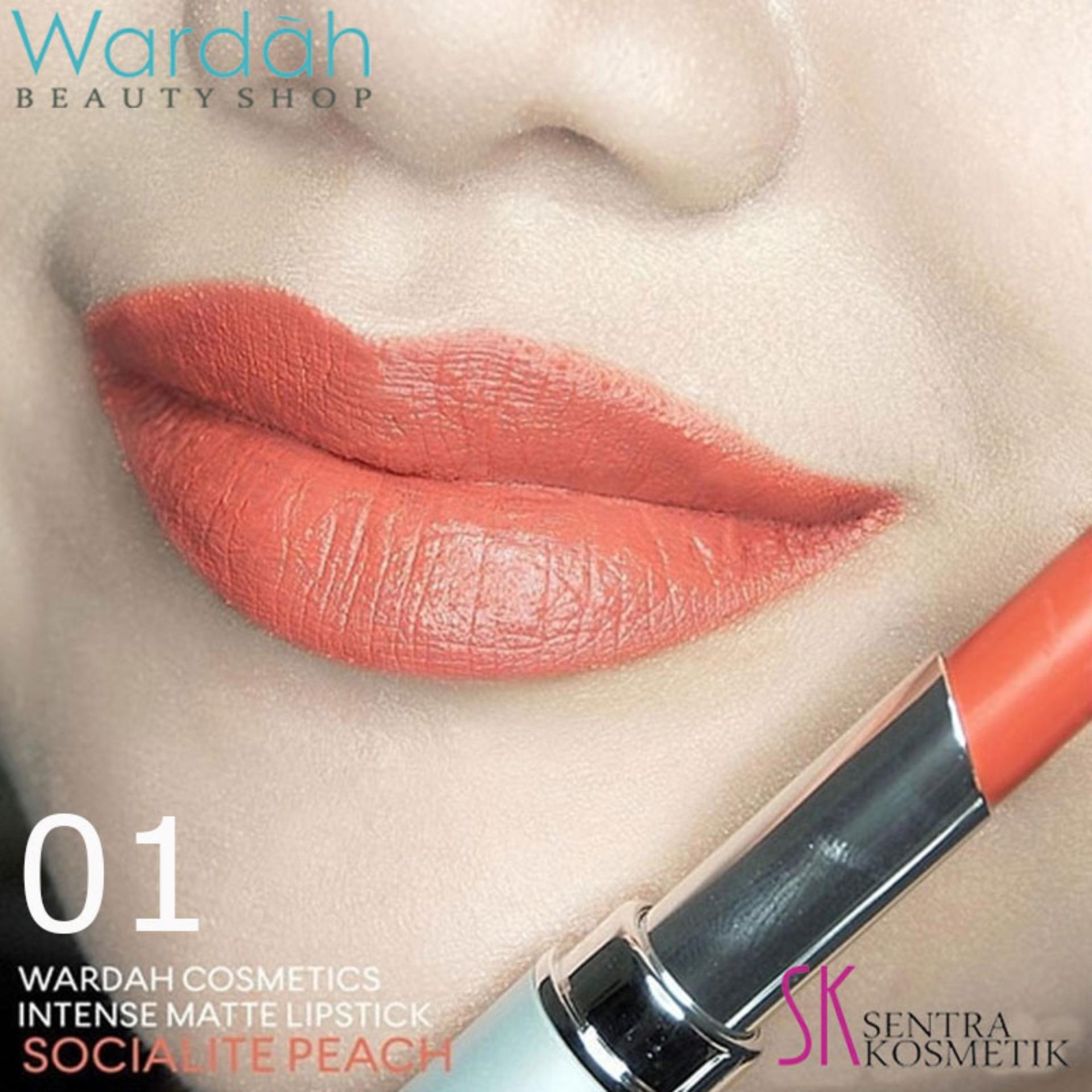 Wardah INTENSE Matte Lipstick 01 - Socialite Peach
