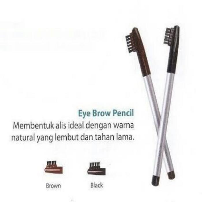 Kidstafun - Wardah Eyebrow Pencil with Brush Original - Pensil Alis + Sikat - Multicolor