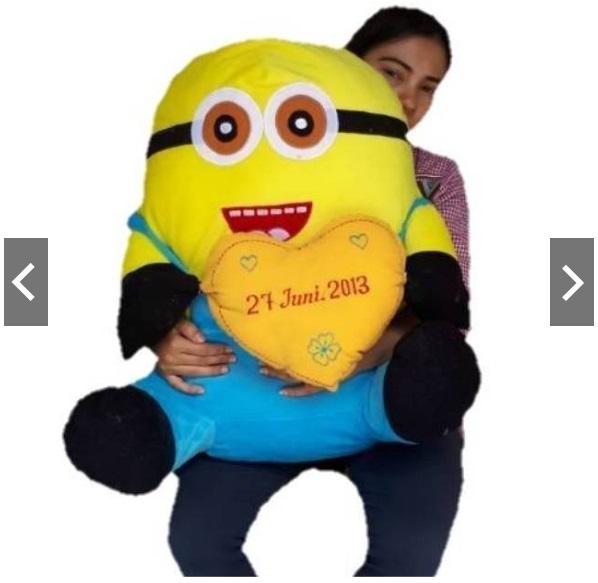  UKIR NAMA dan FOTO  BONEKA minion jumbo (T65cm)