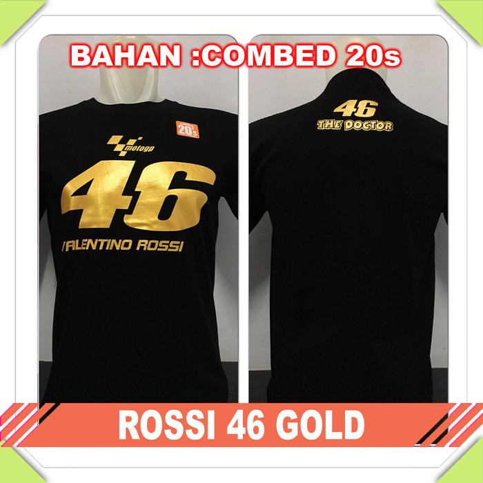 KAOS DISTRO MOTO GP - VALENTINO ROSSI GOLD