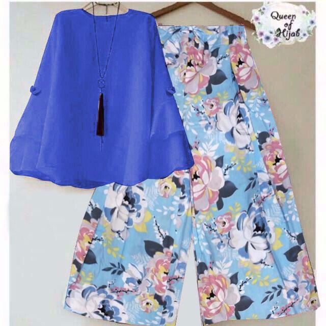 stelan kulot set kulot setelan baju kulot hijab muslim fashion trendy janita