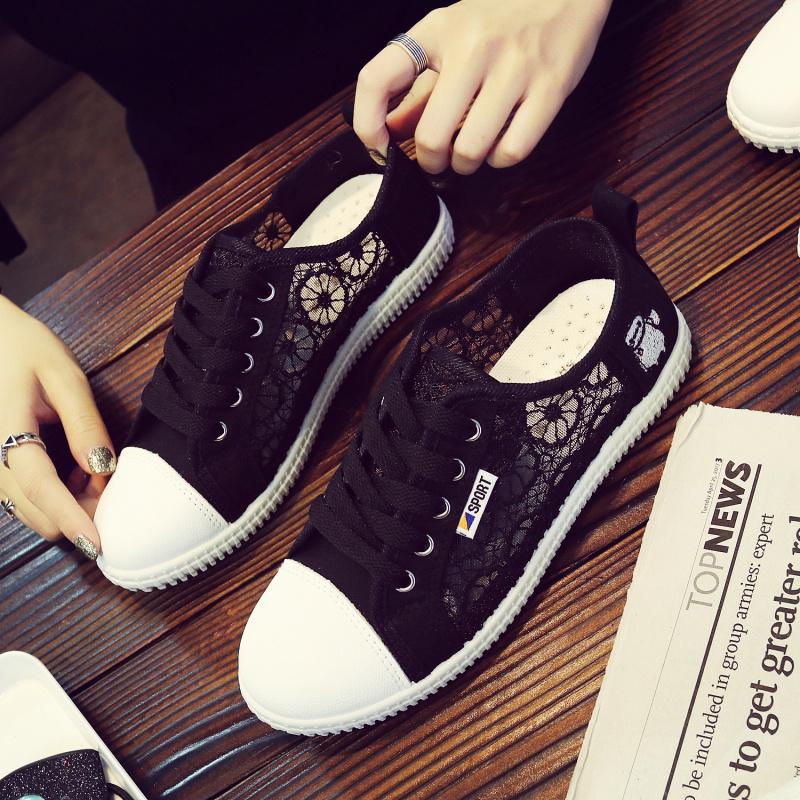 Sepatu Wanita Baru Sandal Musim Panas Tembus Udara Remaja Anak Perempuan (Hitam)
