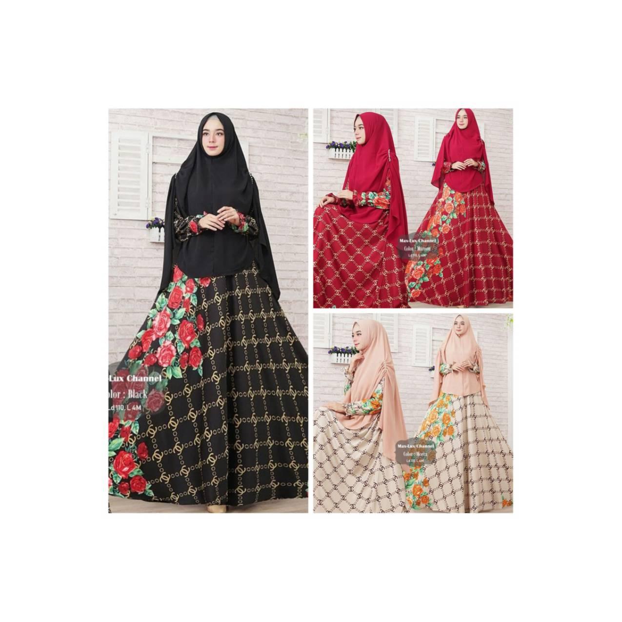 baju gamis dress muslim xl xxl jumbo bigsize big size syari'i pesta
