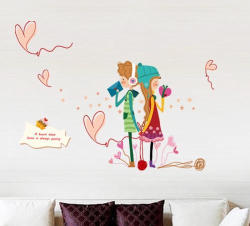Set Stiker Dekorasi Dinding Motif Cinta Remaja di Musim Dingin MP RAMAYANA 1594