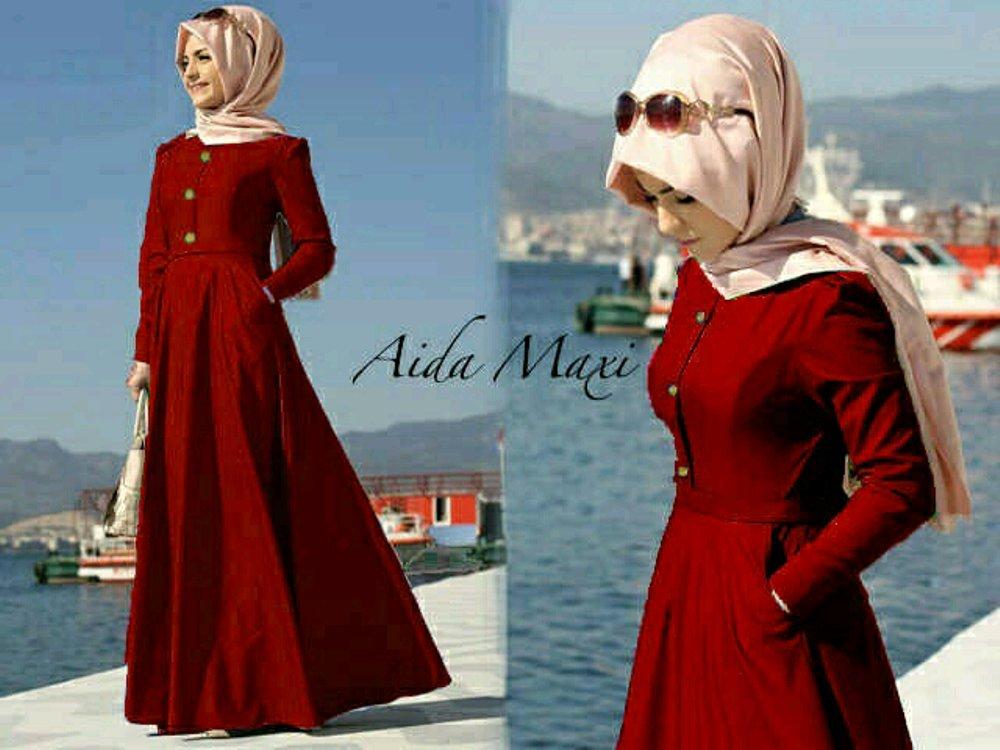 HJ AIDA MAXI BUSUI MAXI TREND GAMIS MURAH SYARI KHIMAR BAJU MUSLIM WANITA FASHION WANITA di lapak almellshopp almellshopp
