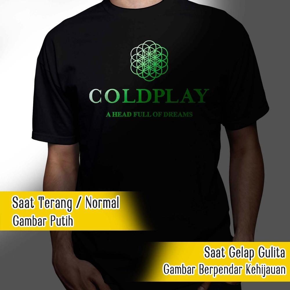 Kaos Coldplay 2016 A Head Full Of Dream Glow In The Dark GID