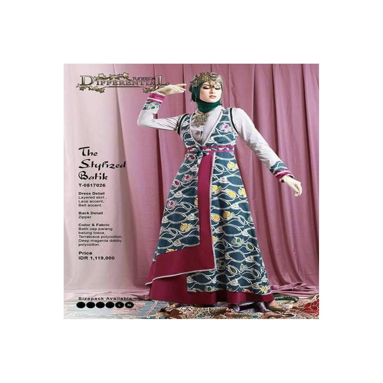 GAMIS BATIK MADURA / GAMIS TUNEECA / BATIK CAP MODERN / 0517026