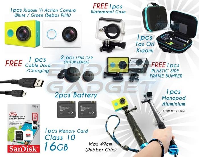 Best Selling Paket Lengkap (EKONOMIS) Xiaomi Yi Camera