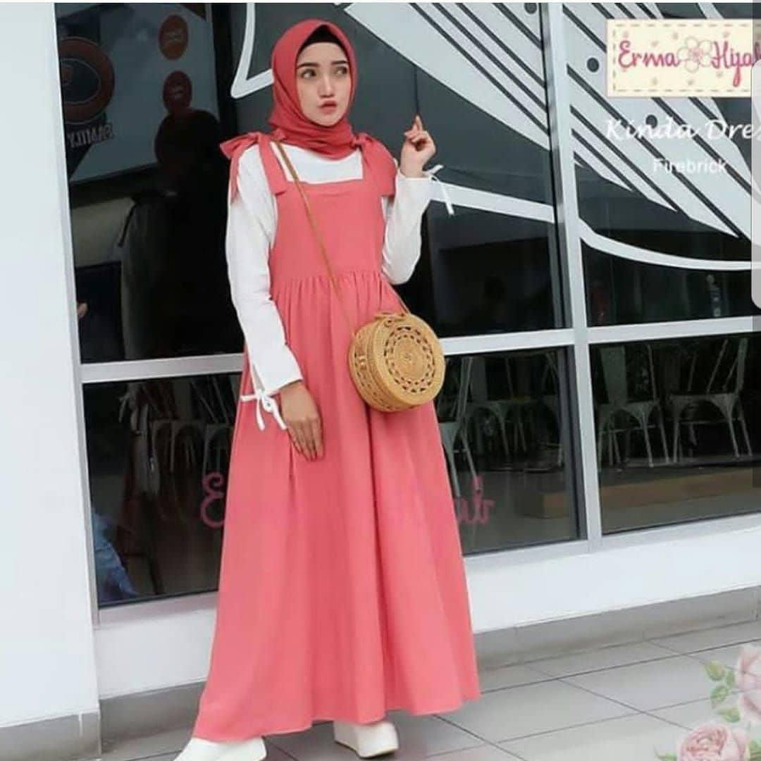 TOF PROMO Gamis Wanita Terbaru Gamis Syari Dress Wanita Muslim Murah KINDA DRESS