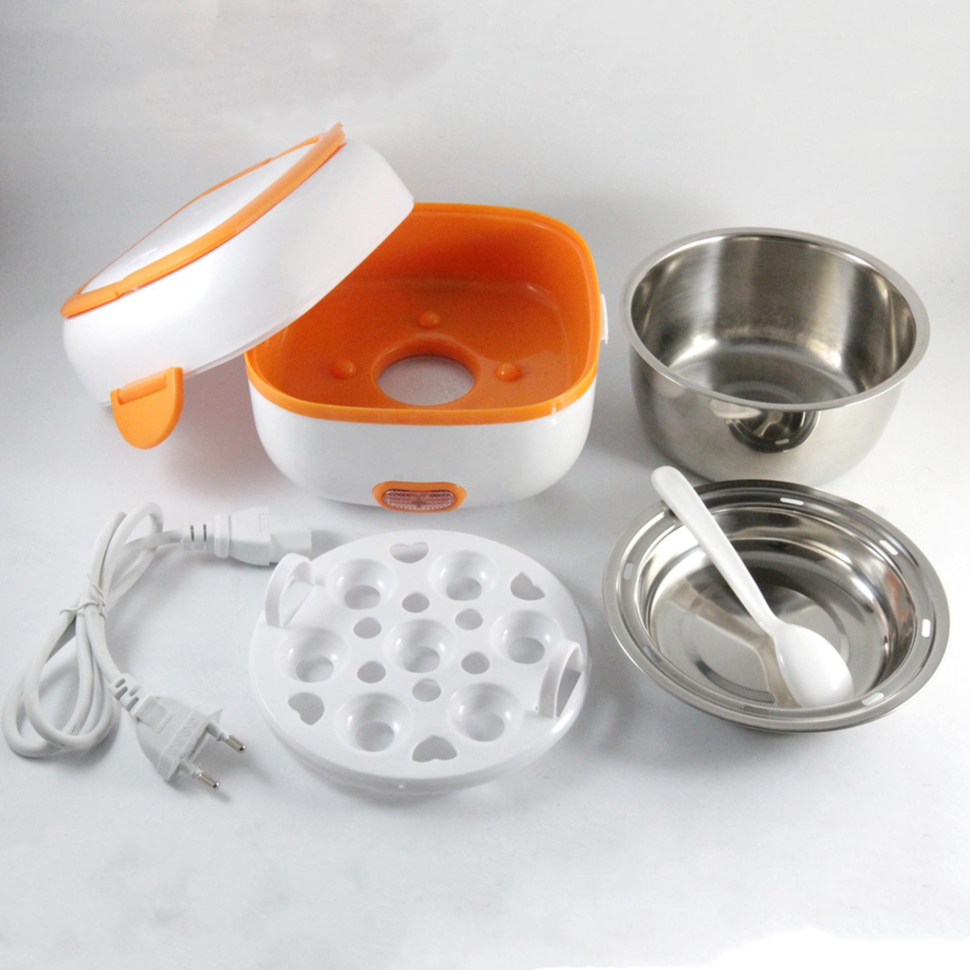 Mini Rice Cooker / Rice Cooker Mini 2 Susun Kapasitas 1 Liter + Egg Boiler Boiled Good Quality - Penanak Nasi Kecil + Penggodok Pengukus Telur Telor / Rice Cooker Kecil / Penanak Nasi Telur Sup Murah Impor Mirip Sayota