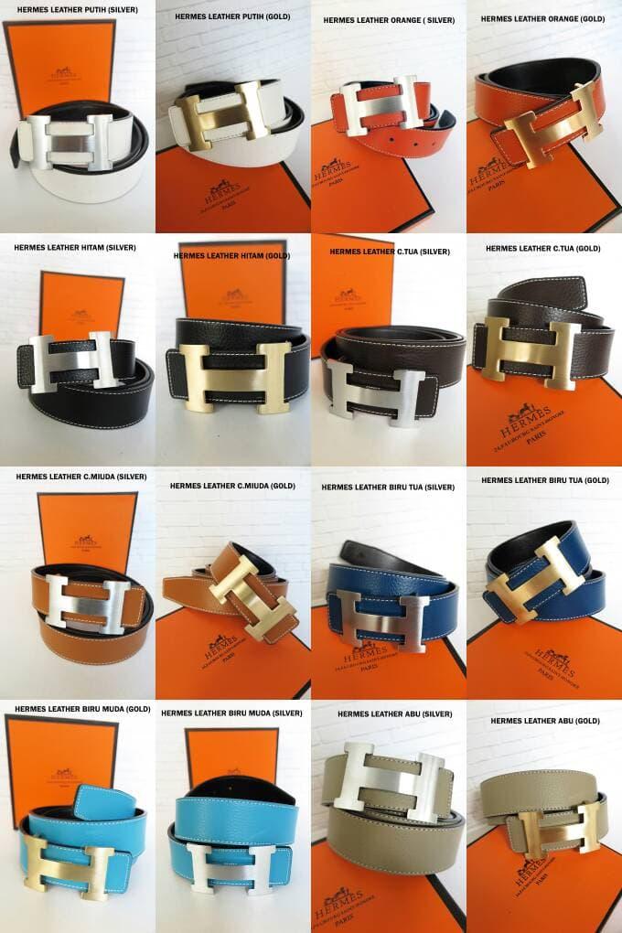 TERLARIS Sabuk Belt Ikat Pinggang Hermes Leather Premium Cowok Pria