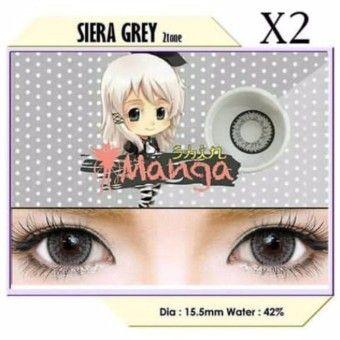 Exoticon Softlens by X2 SHIN MANGA Big Eyes 15.5mm SIERA GREY - Minus 4.00