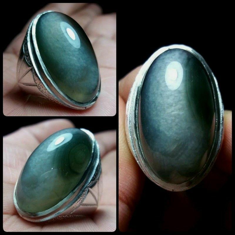 Cincin Batu Akik Pandan Lumut Stok Terbatas