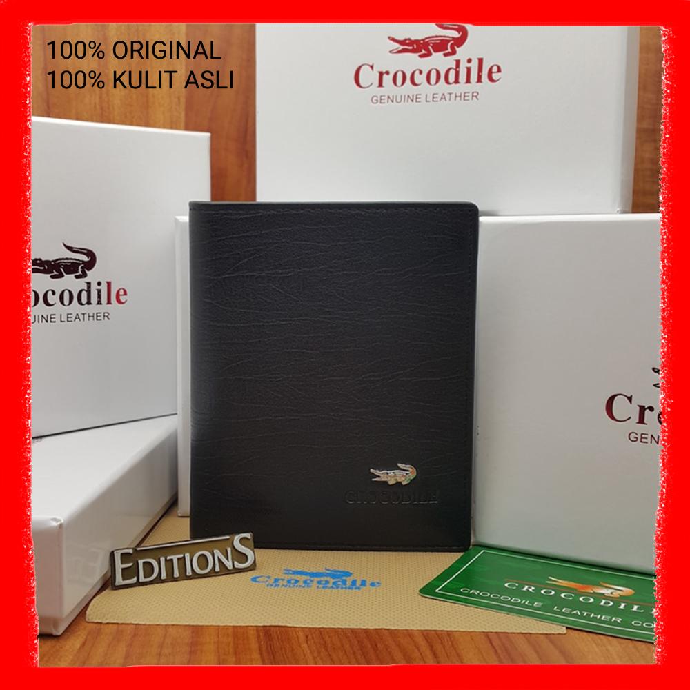 100% ORIGINAL DOMPET PRIA KULIT ASLI IMPORT MURAH ED CROCODILE C1201-05 BLACK IMPORT | DOMPET KULIT PRIA BRANDED | DOMPET PRIA 3/4 HITAM | DOMPET KULIT COWOK KEREN | LUXURY LEATHER WALLET