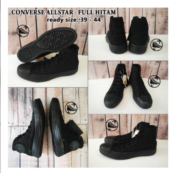 converse all star high - full black / sepatu sneakers / sepatu pria (contoh wajib dihapus)