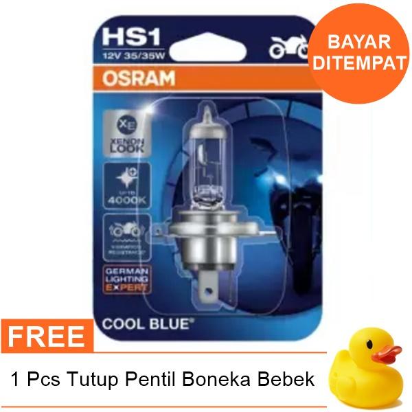 Osram Lampu Motor Kawasaki KSR Pro 110 2013-on - HS1 64185CB PX43T + Free Close the Duck Valve - Cool Blue