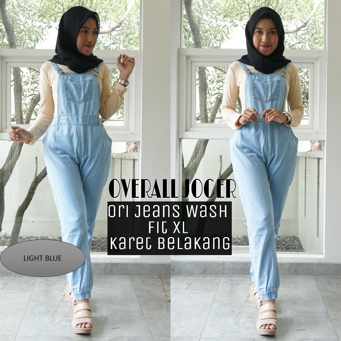 Baby Talk Club Overall Jeans Polos Jogger - Overall Jumpsuit Celana Wanita Jumpsuit Wanita Jumpsuit Jamsuit / Celana Santai-Celana Kekinian Celana Hits Overall Denim Polos / Jumpsuit Jeans Wanita Premium / Jamsuit Celana Kodok