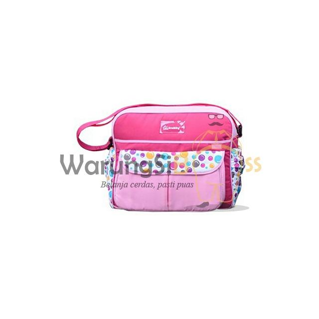 WarungSiBoss Snobby TPT 2272 Tas Bayi / Tas Bayi Ransel / Tas Popok / Tas Diapers / Tas Perlengkapan Bayi / Tas Baby Medium Saku Motif Happy Bubble