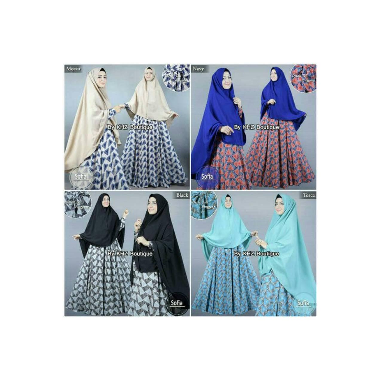 gamis syari sofia. gamis maxi dress + khimar. hantaran nikah