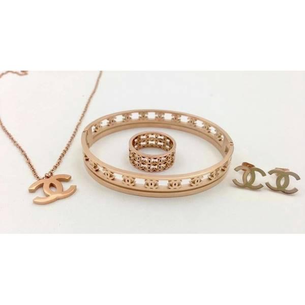 1 Set Acc Chanel - Gelang - Cincin - Kalung - Anting