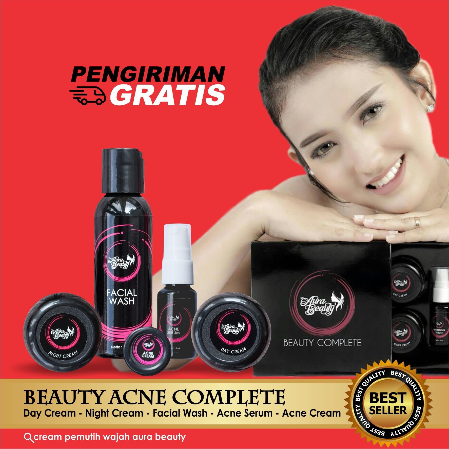 AURABEAUTY PAKET COMPLETE ACNE Plus Cream Acne - CREAM KECANTIKAN TERLARIS AMAN BPOM 100% Original Garansi Resmi LAZADA
