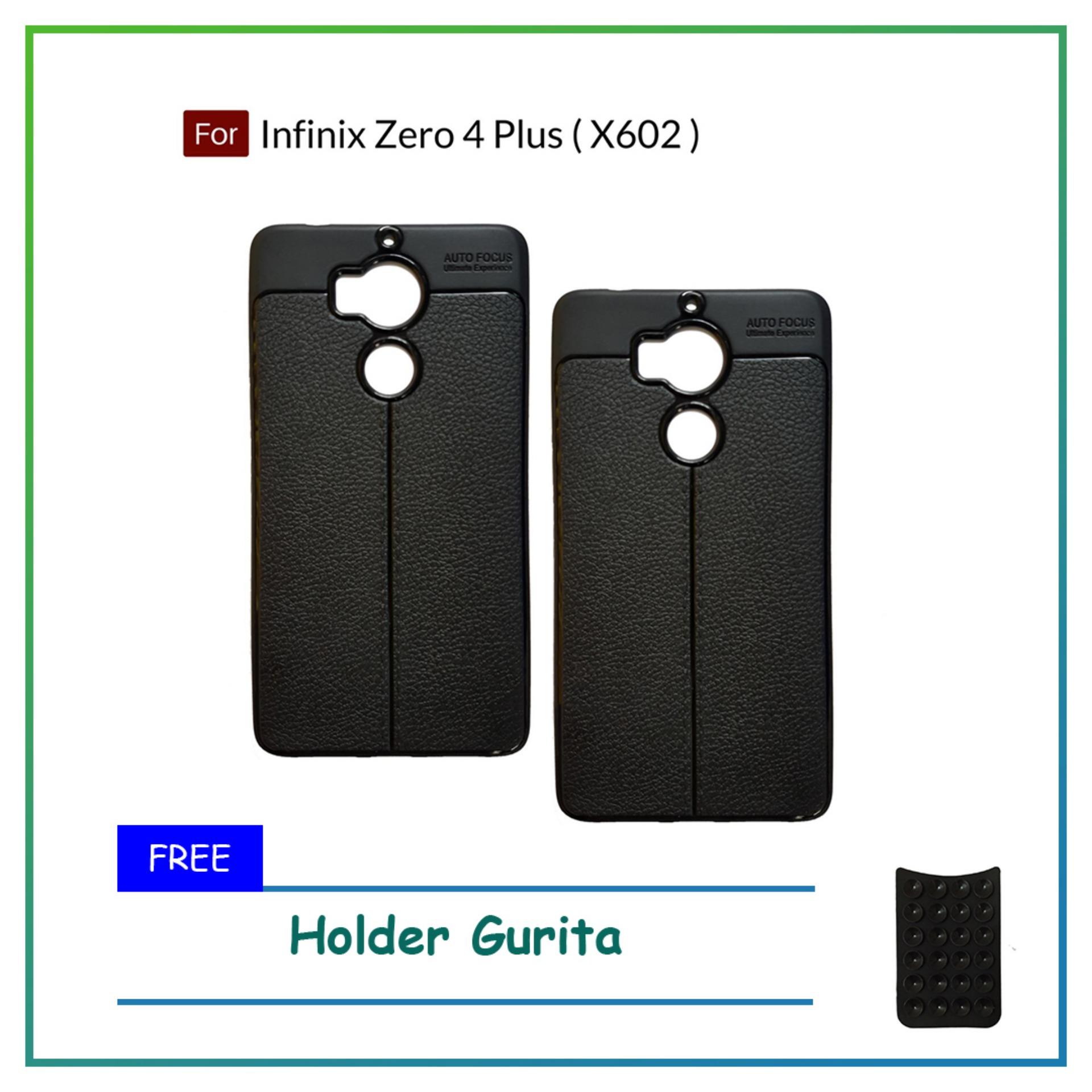 Kenzoe Case Ultimate Experience Shockproof Premium Quality Hybrid Case For Infinix Zero 4 Plus (X602) - Black + Free Holder Gurita