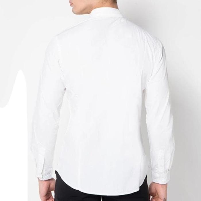 JUAL VM KEMEJA KOKO MUSLIM KRAH SHANGHAI PUTIH SLIMFIT PANAJNG SIMPLE