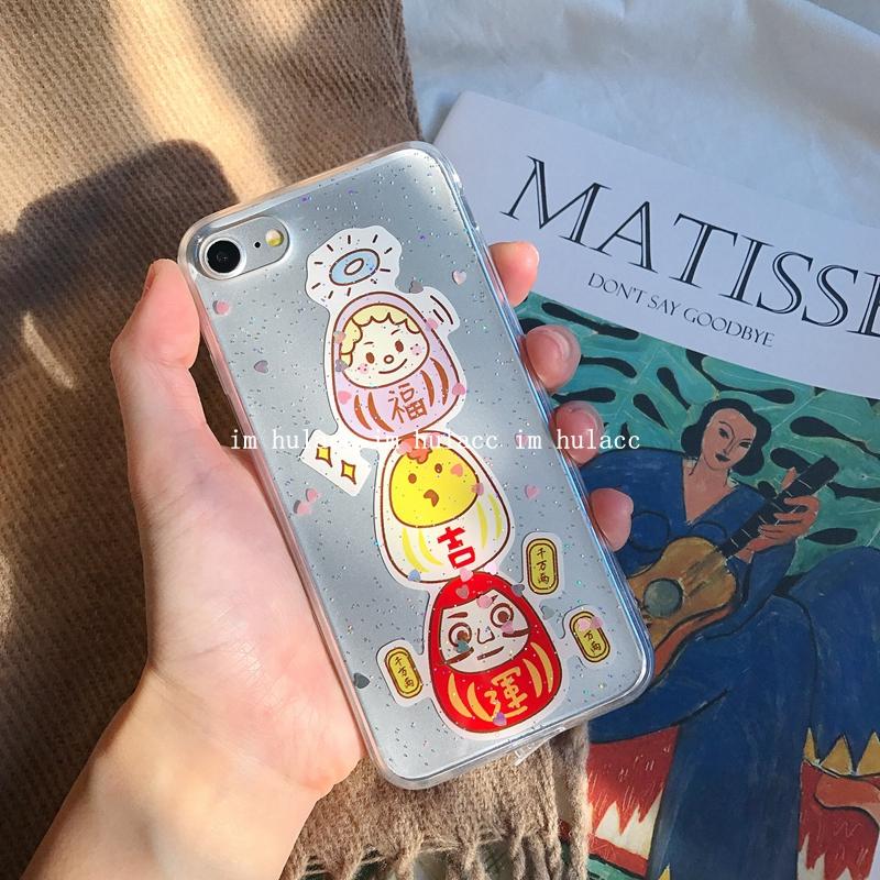Dharma Selubung Ponsel Kartun Tahun Baru Selubung Lunak Iphone7plus Imut Apple Identitas