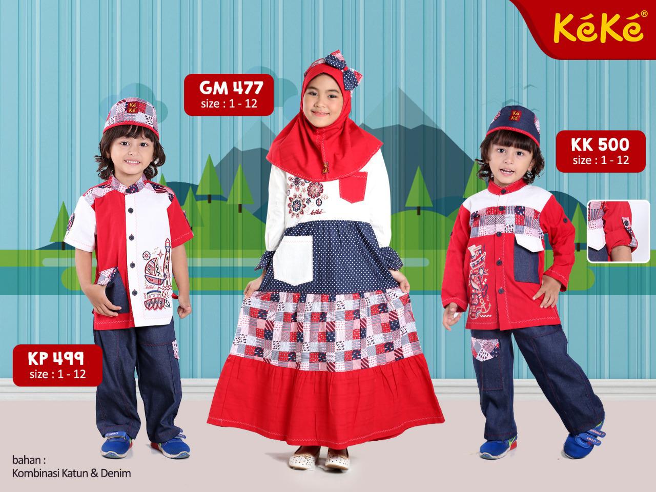 GAMIS ANAK / BAJU MUSLIM ANAK KEKE GM 477 SIZE 6