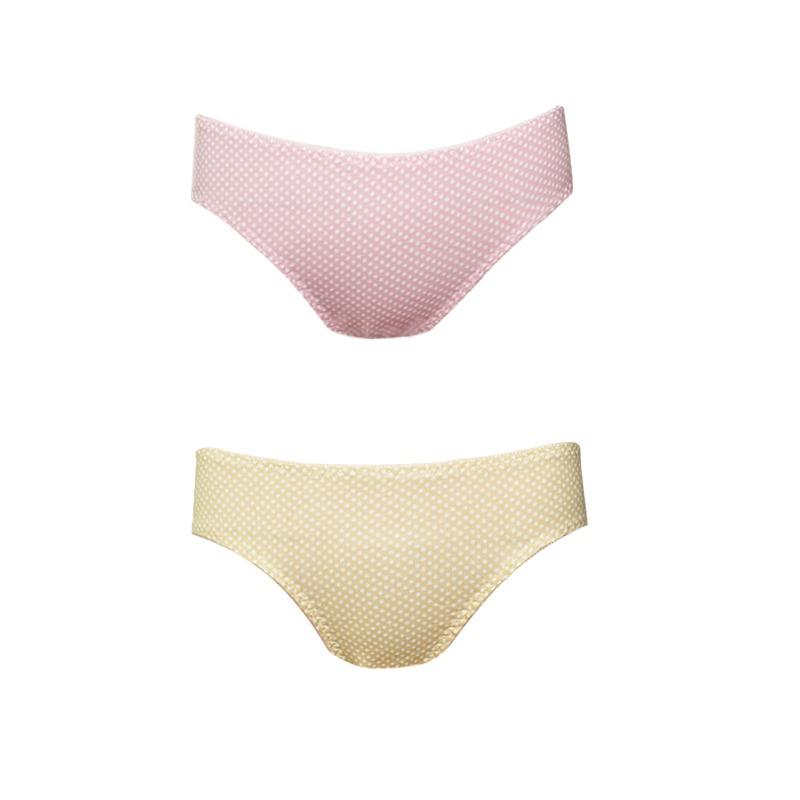 EELIC CDW-2029 MIX2 Celana Dalam Wanita Dewasa Warna Mix ( pink + cream ) Motif Bintik Putih Kecil