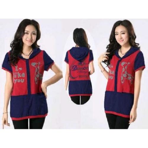 PROMO BAJU - SUPPLIER GROSIR 6476 PAKAIAN WANITA DRESS DRES JERAPA LENGAN PENDEK WARNA MERAH NAVY MURAH GROSIR KEKINIAN BAHAN BABYTERRY