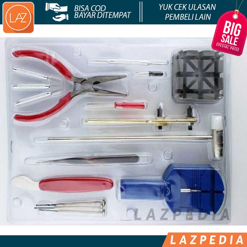 Laz COD - Alat Reparasi Servis Jam Tangan Set 16PCS / Lebih Mudah Membuka dan Mereparasi Jam Tangan Bahan Material Stainless Yang Kokoh dan Tahan Lama - Lazpedia A39