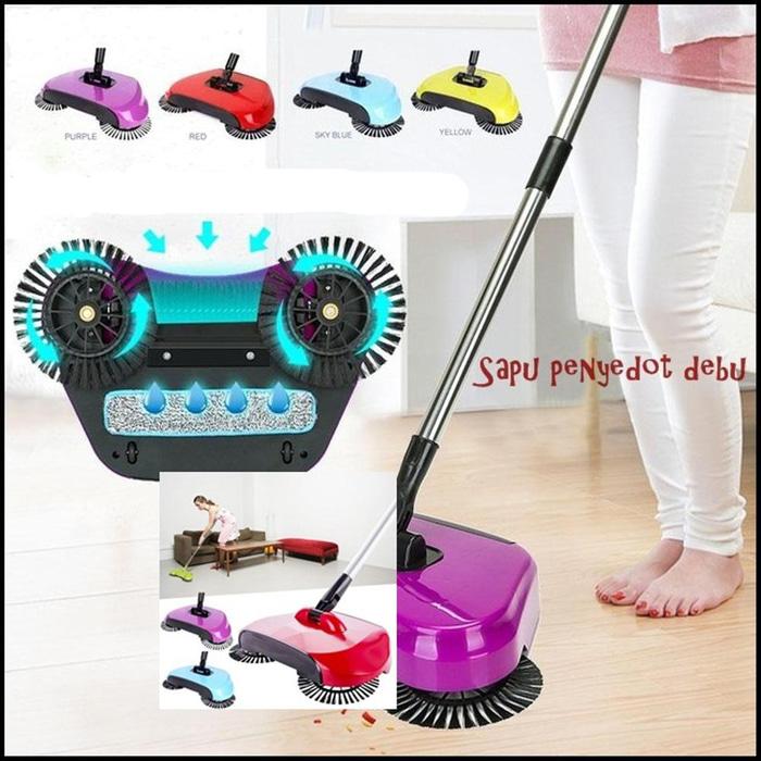 Alat Sapu Lantai Otomatis - Alat Sapu Super Broom Murah - Sapu Ajaib Terlaris di Lazada
