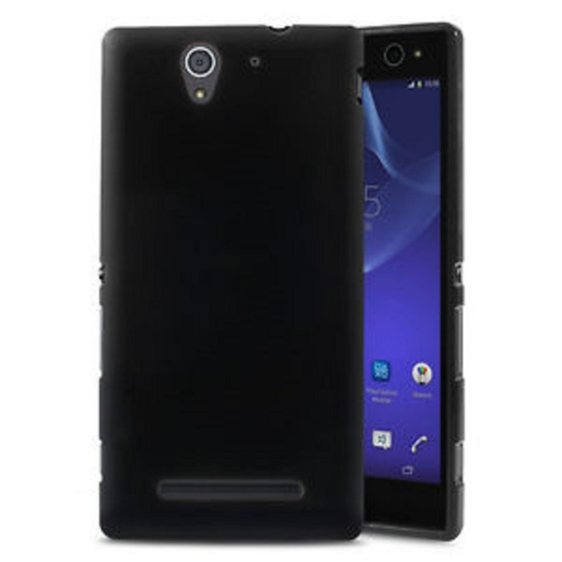 DarkNight for Sony Xperia Experia C3 / D2533 / Docomo / Dual | Slim Case Black Matte Softcase Premium (Anti Minyak/Anti Sidik Jari) - Hitam Doff