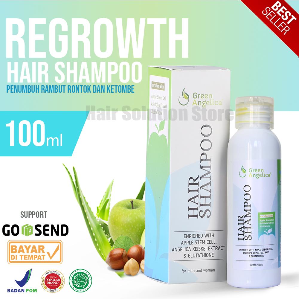 Green Angelica Hair Shampo Penumbuh rambut alami - Obat rambut botak & rontok 100% ORI