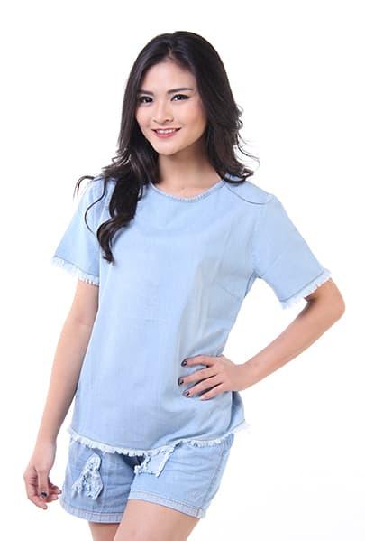 JSK 3313 - Jual Blouse Jeans Oblong Murah